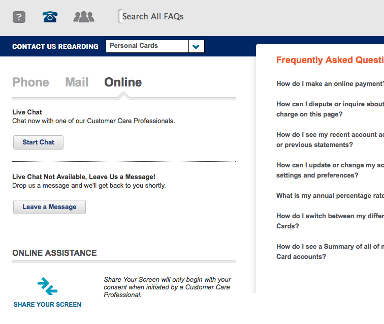 Amex chat