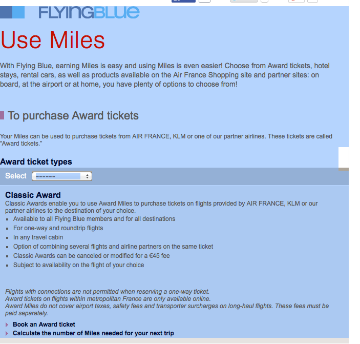flying blue use miles step 2