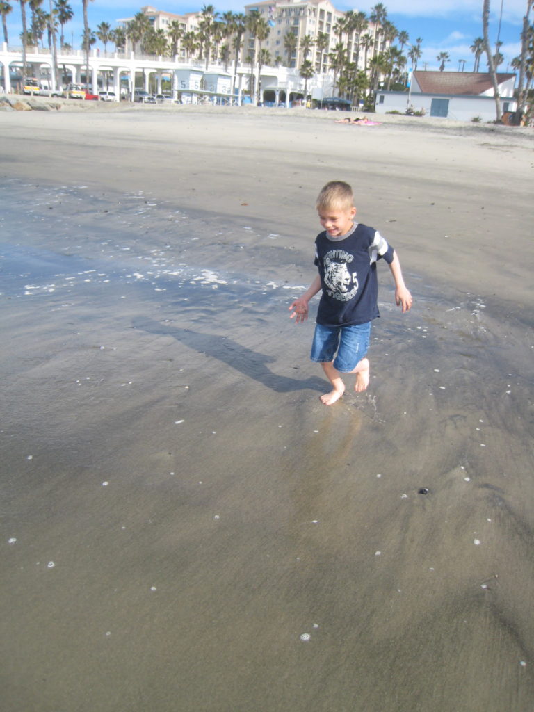 California beach in January--still fun!