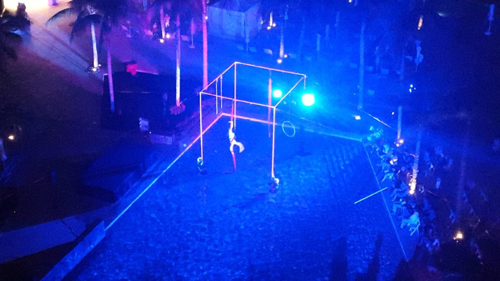 Cirque show at the pool