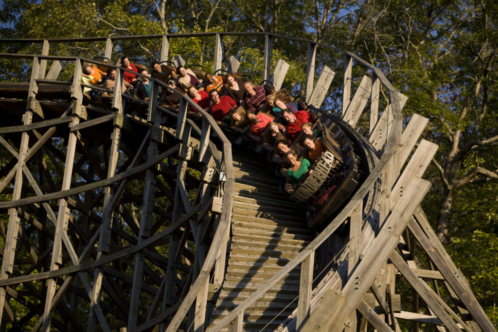 Dollywood roller coaster. Photo courtesy of The Dollywood Company.