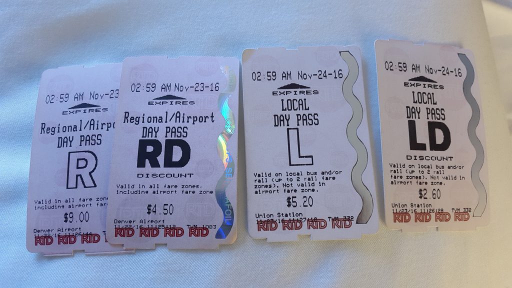 several tickets on a table