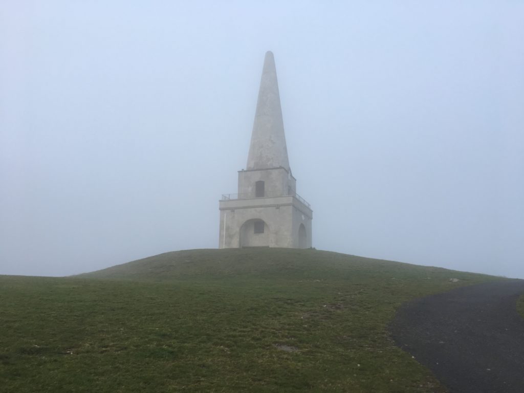 a tower on a hill
