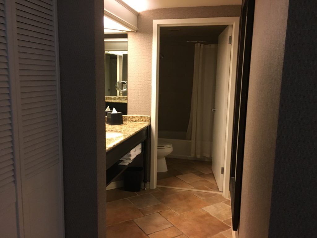 a bathroom with a sink and toilet