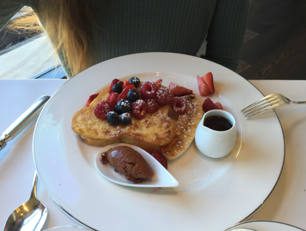 a plate of food on a table