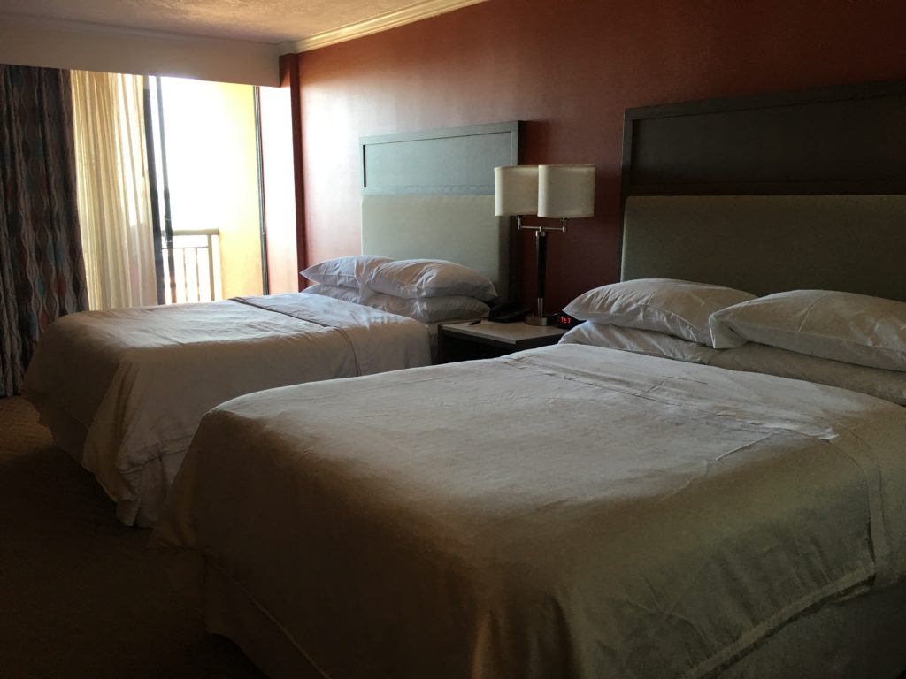 two beds in a room