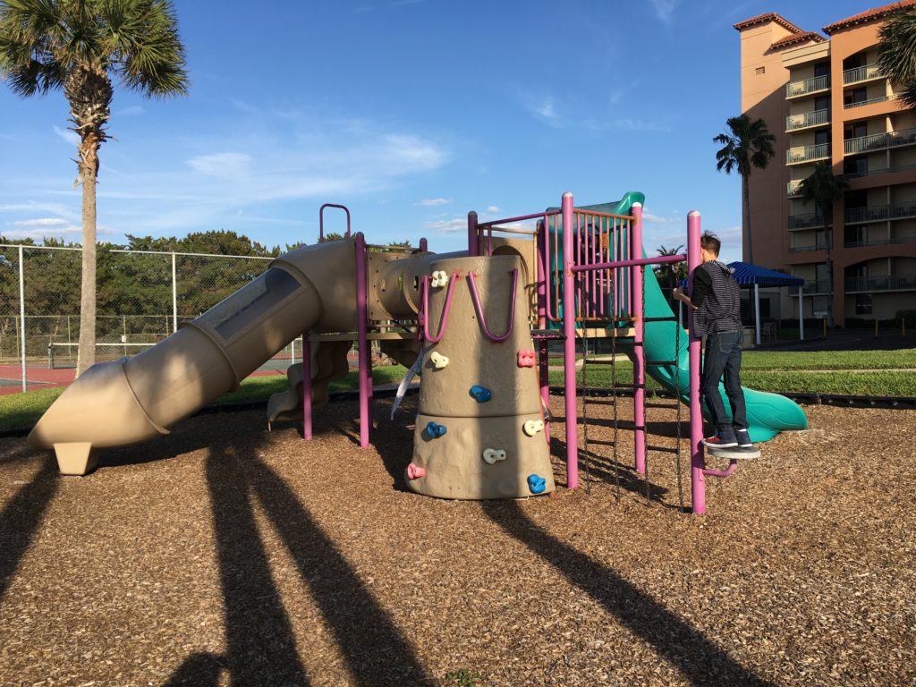 a boy on a playground