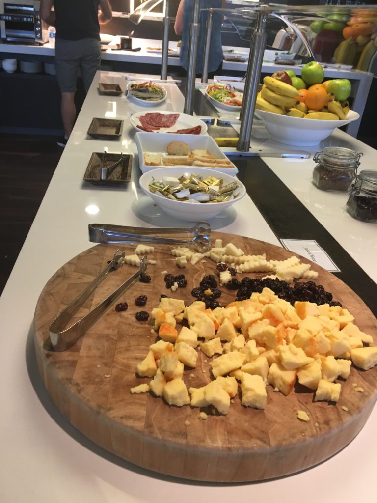 a table with food on it