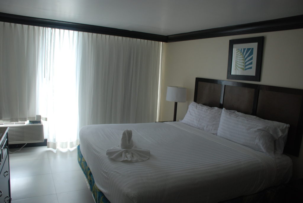 a bed with a towel on it