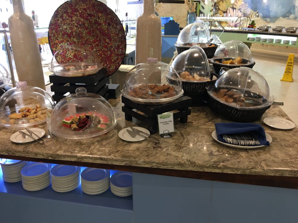 a table with food on it