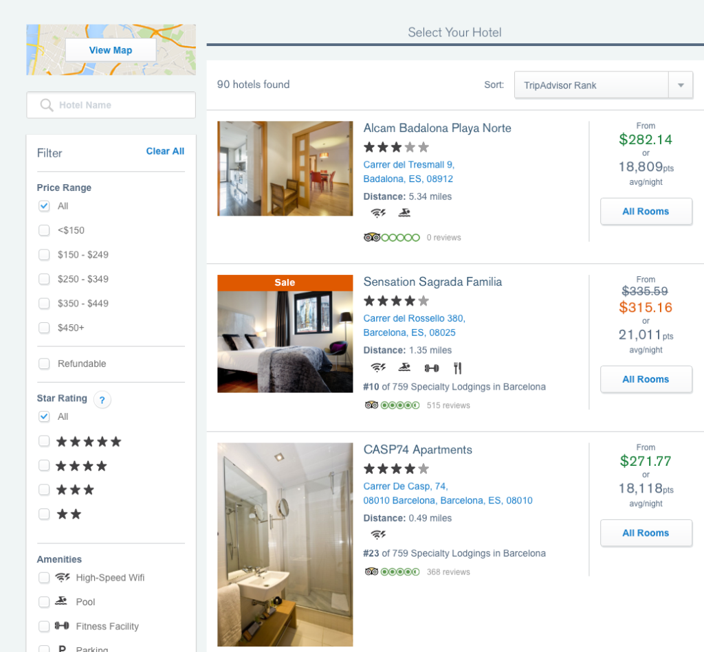 a screenshot of a hotel