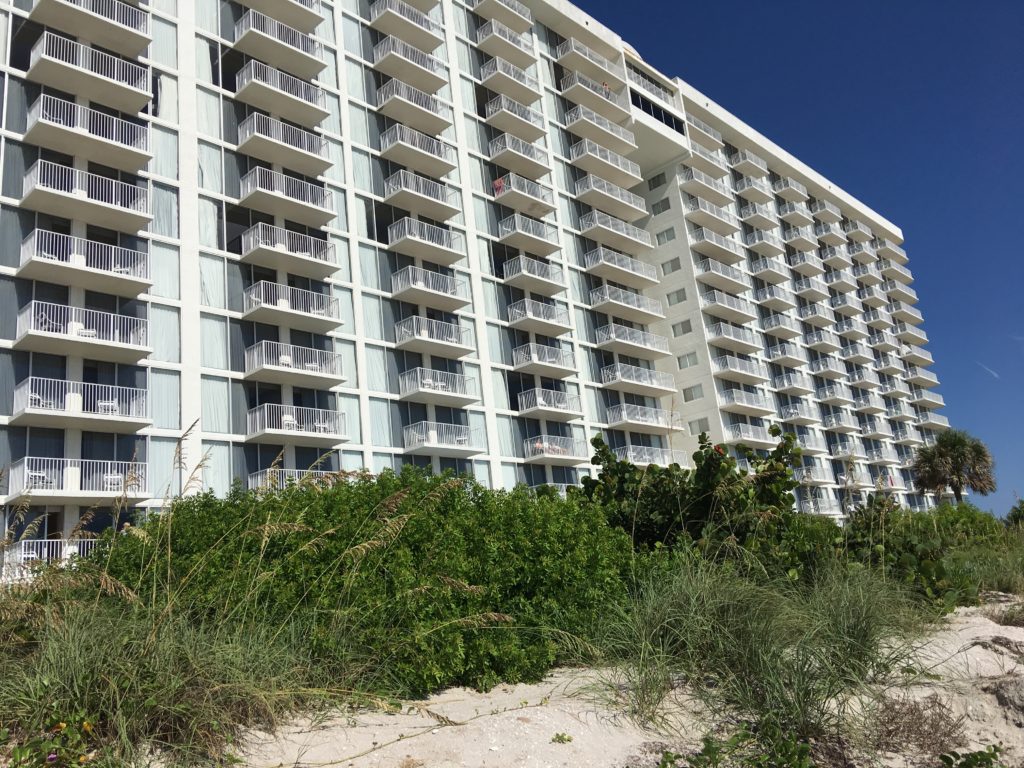 a building with many balconies