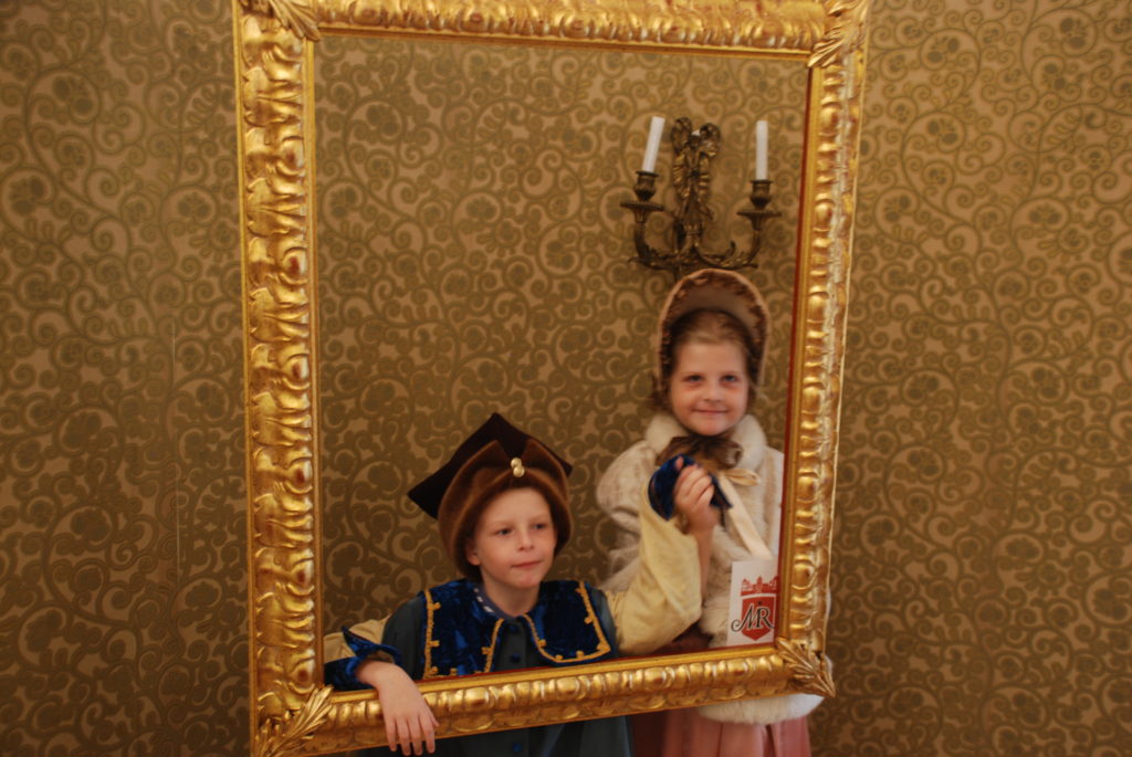 a boy and girl in garment