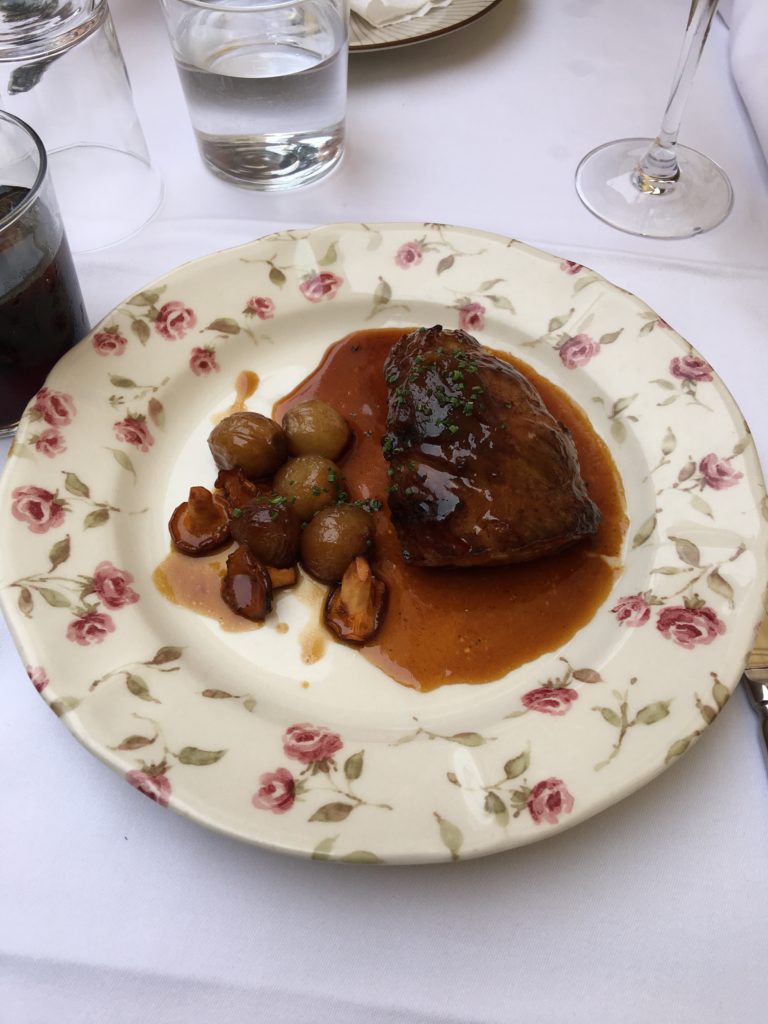 a plate of food on a table