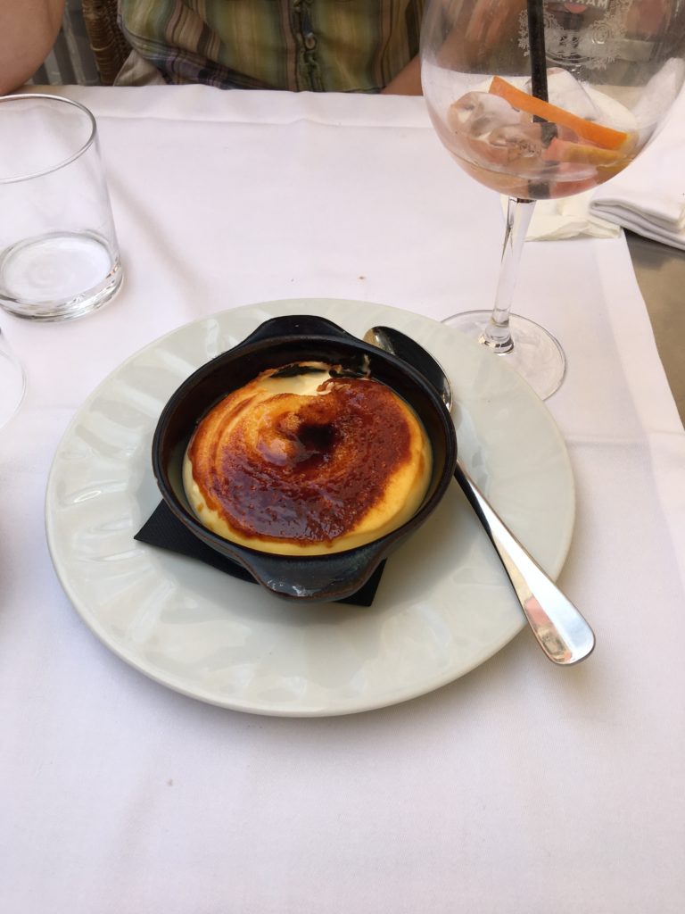 a plate of food on a table
