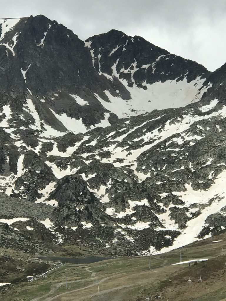 a mountain with snow on it