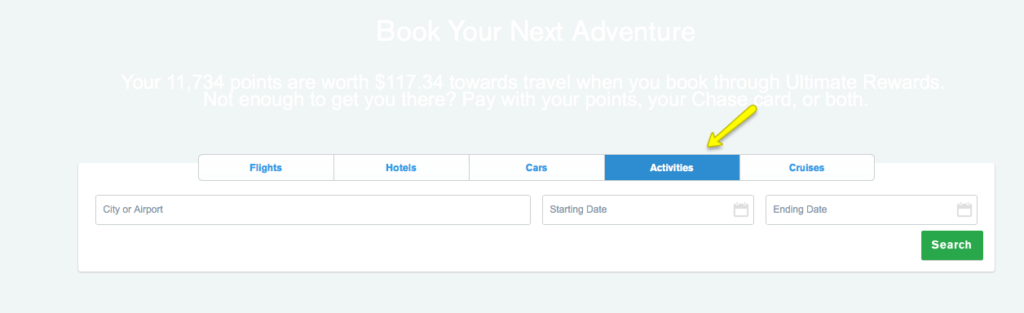 a screenshot of a travel login