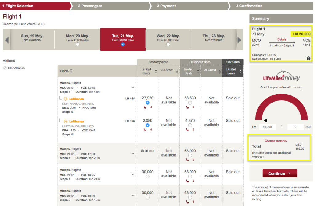 a screenshot of a flight schedule
