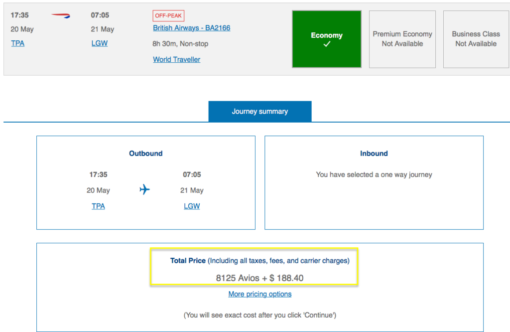 a screenshot of a flight ticket