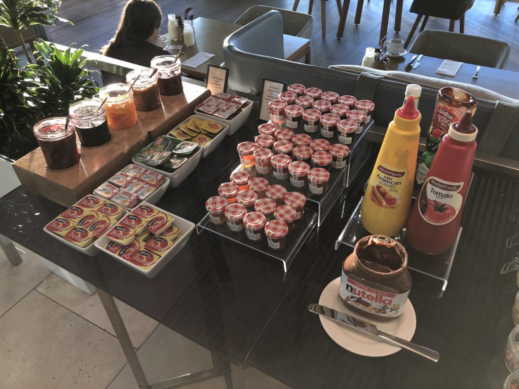 a table with food on it