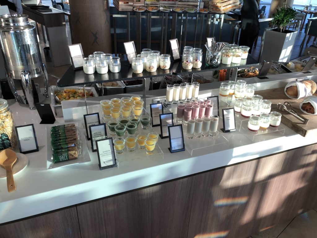 a table with different drinks on it