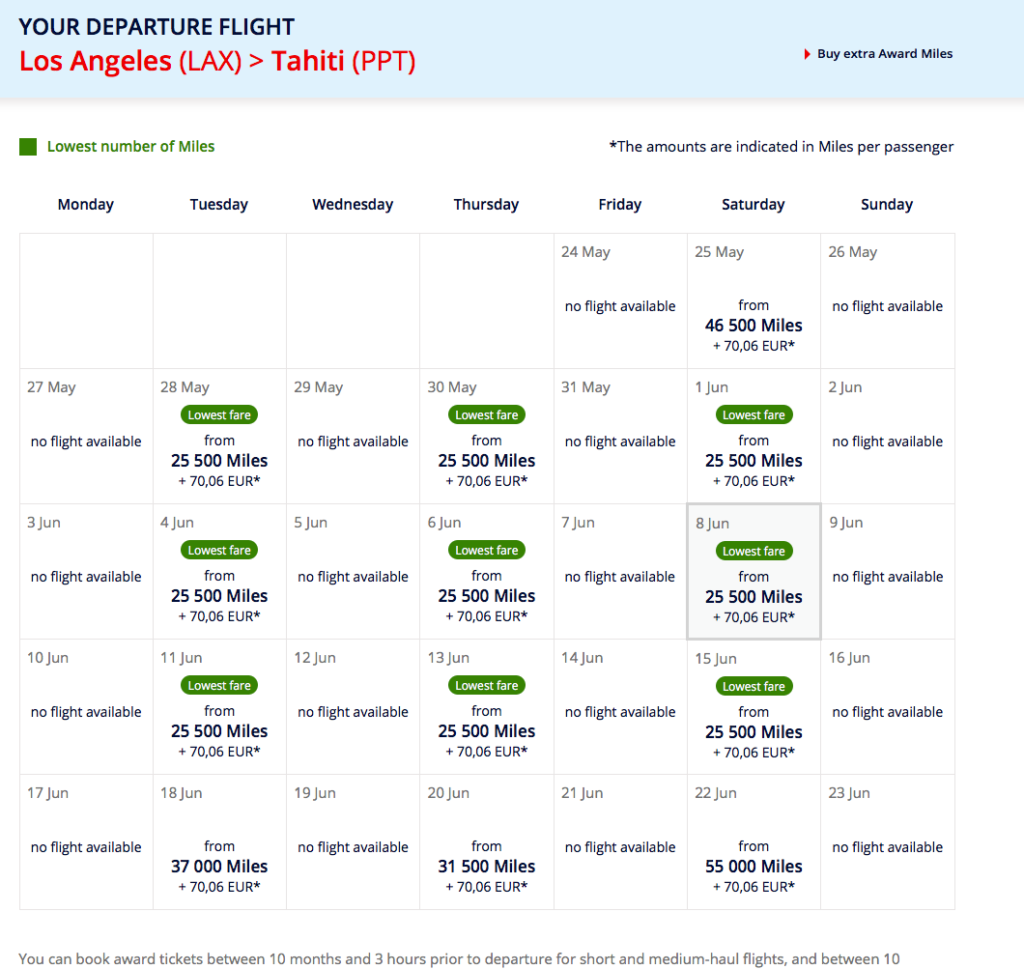 a screenshot of a flight schedule
