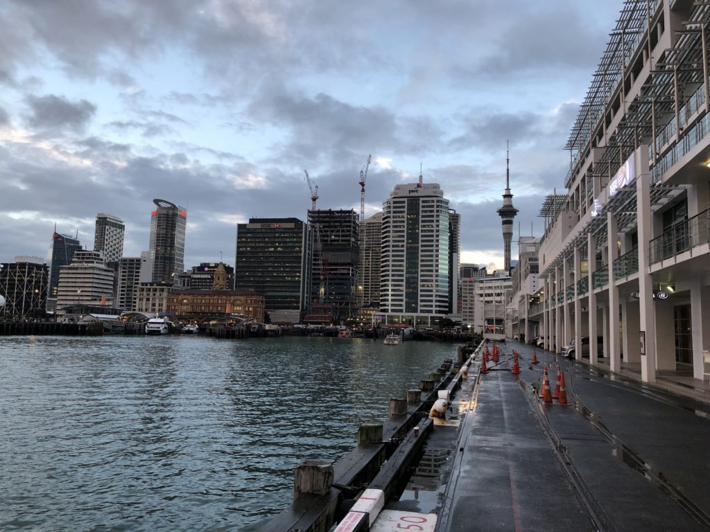 a city next to a body of water