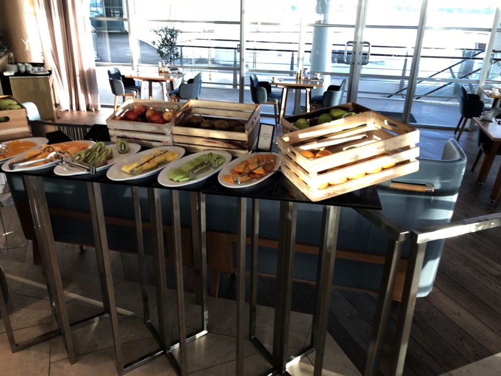 a table with plates of food on it