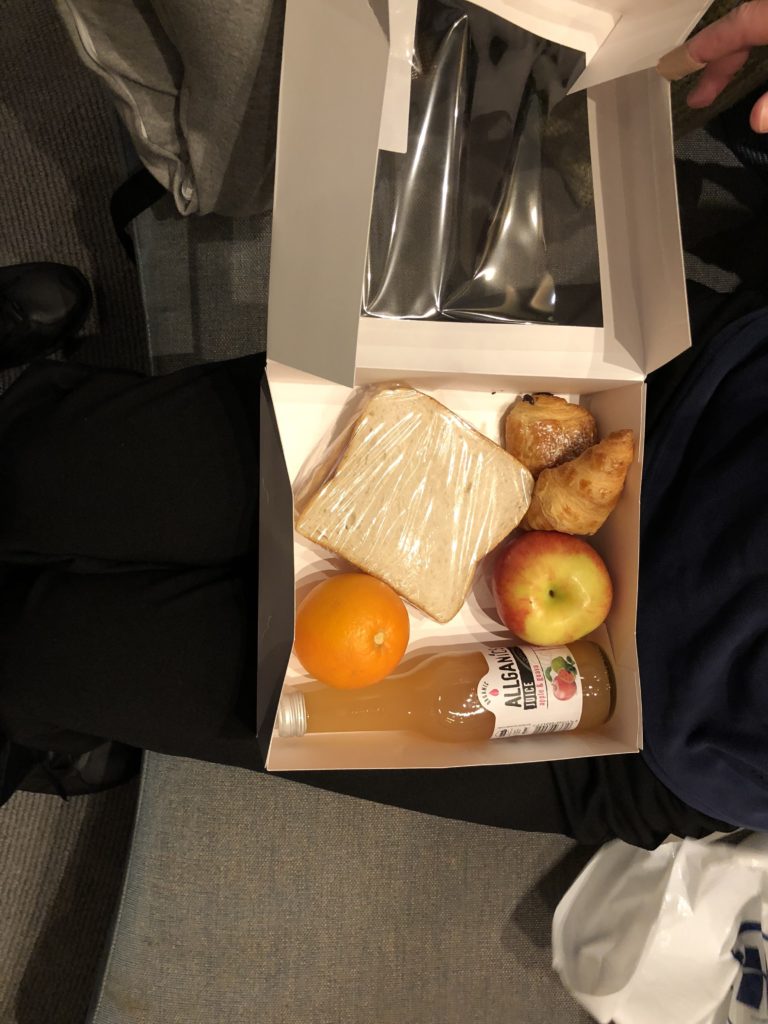 a box of food and juice