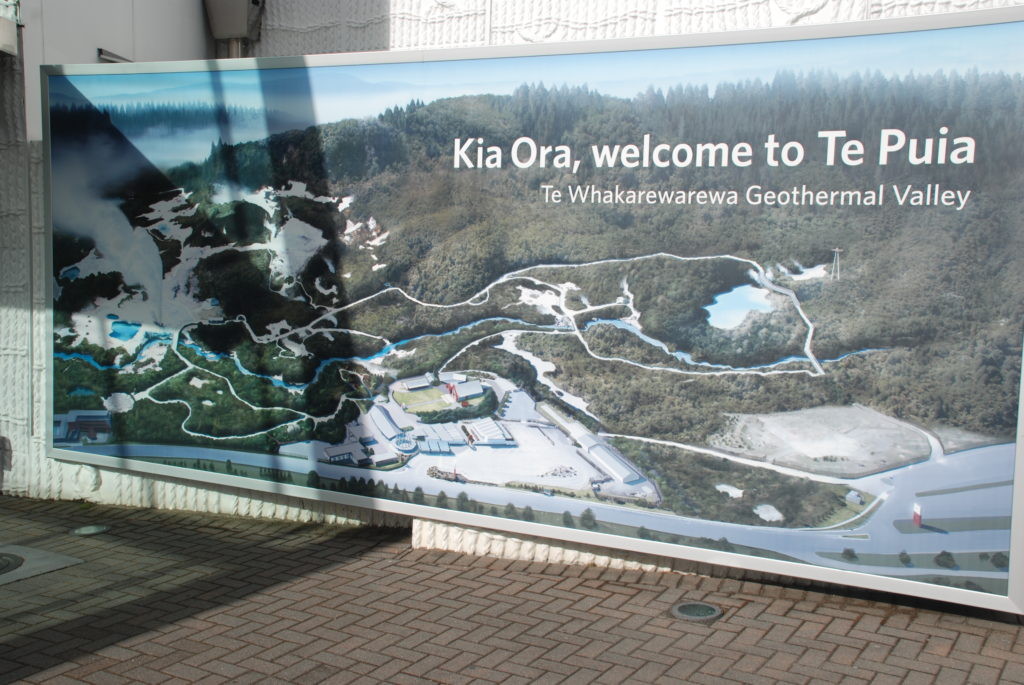a sign with a map on it