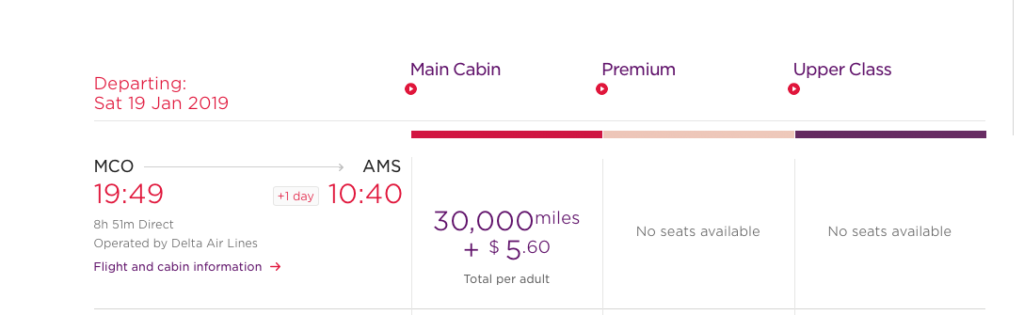 a screenshot of a flight schedule