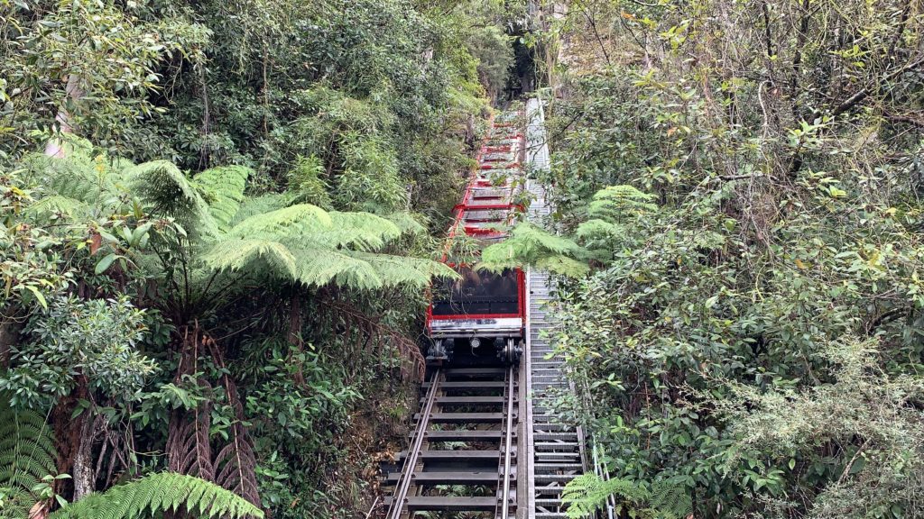 a train going down a hill