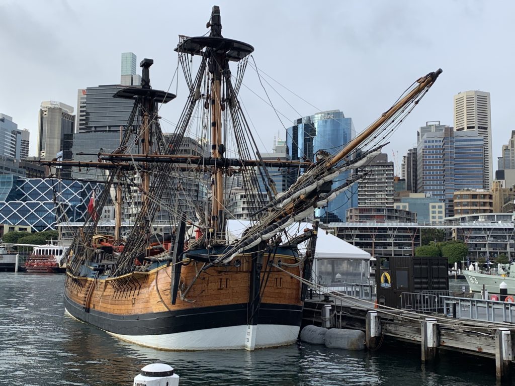 a ship in the water
