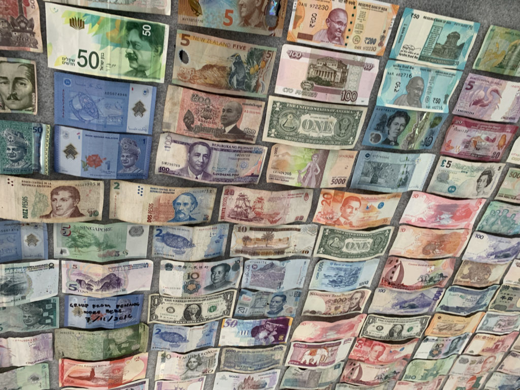 a group of paper money