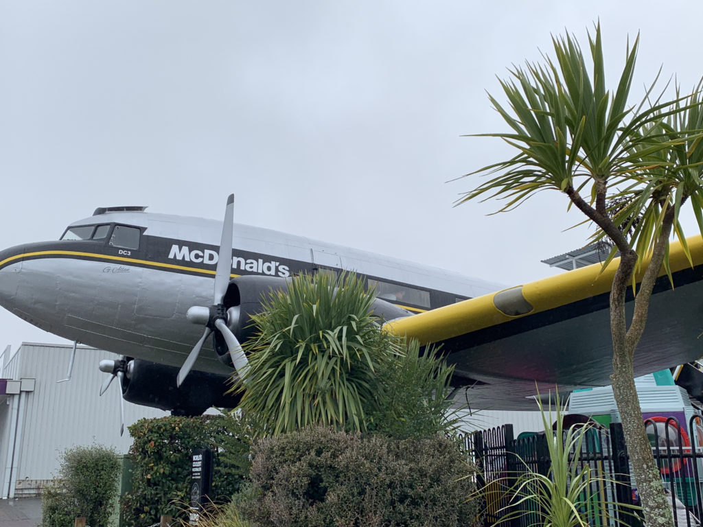 a plane in the air