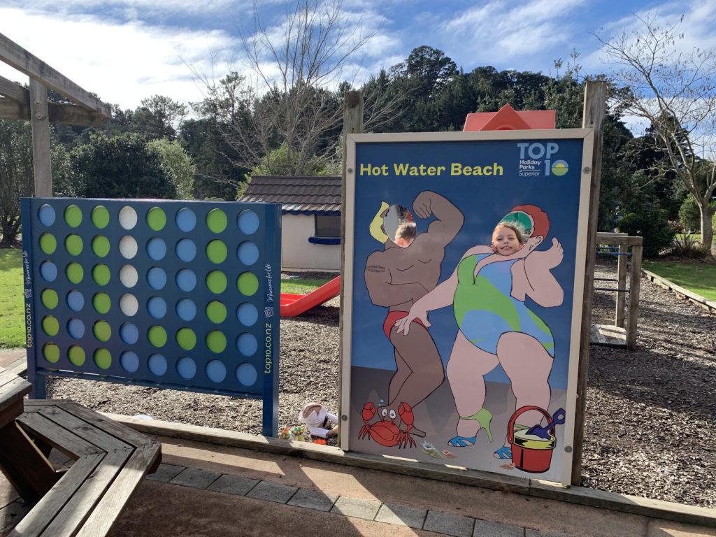 a poster of a child and a game