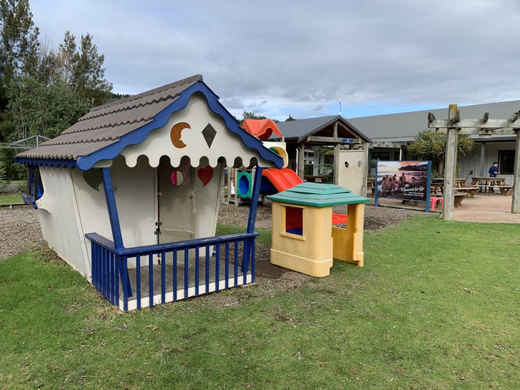 a play structure in a park