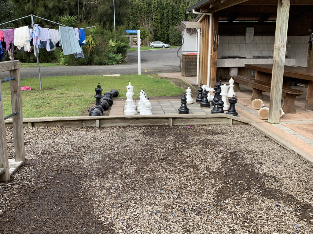 a chess board with chess pieces on it