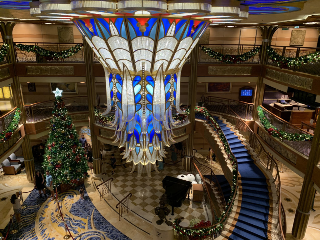 a large chandelier in a large building