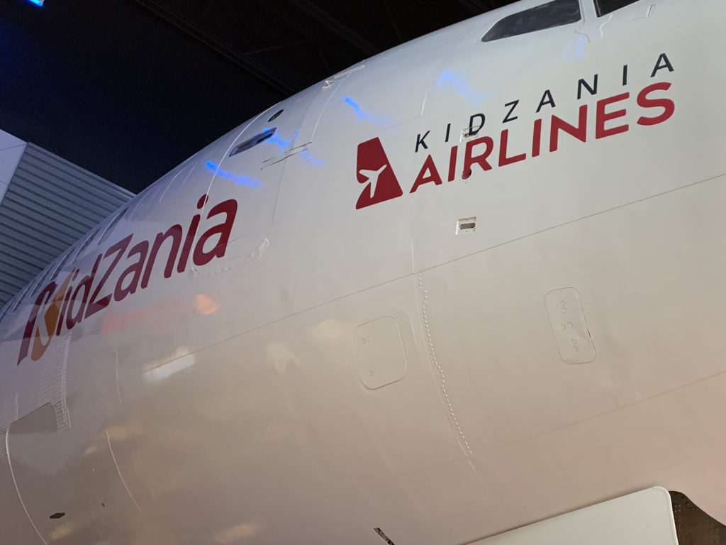 a close up of a plane