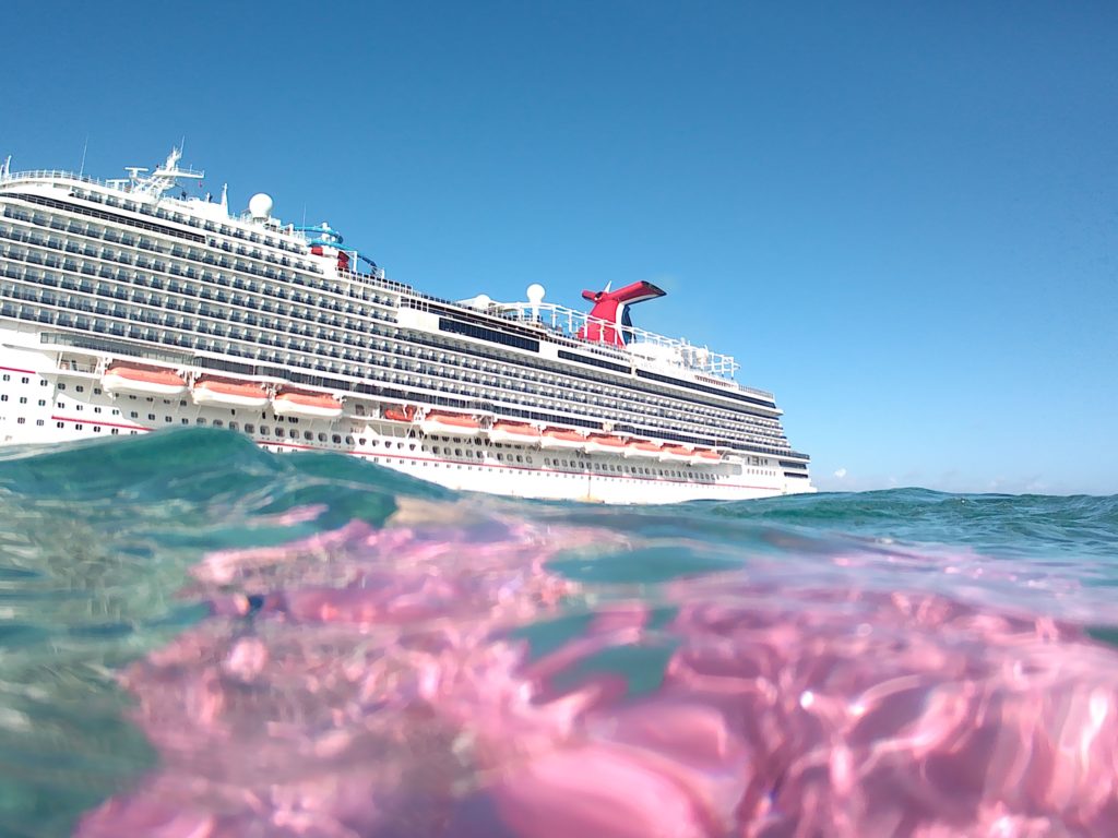 a cruise ship in the water