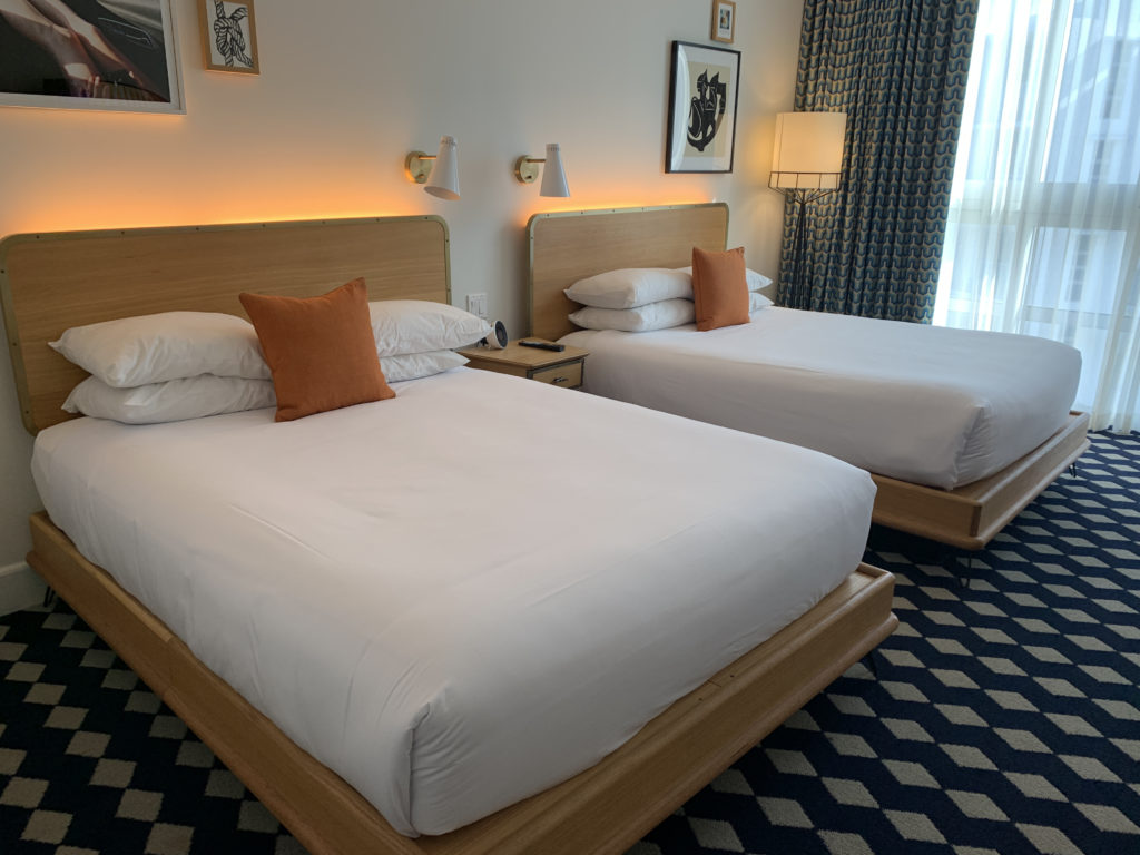 two beds in a room