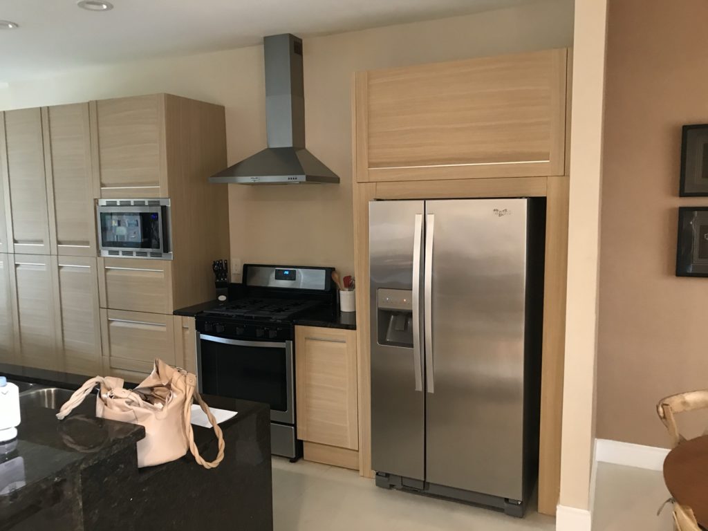 a kitchen with stainless steel appliances