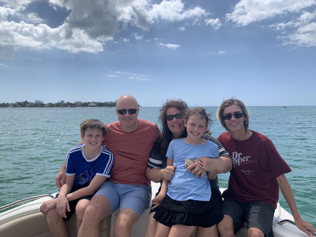 a group of people on a boat