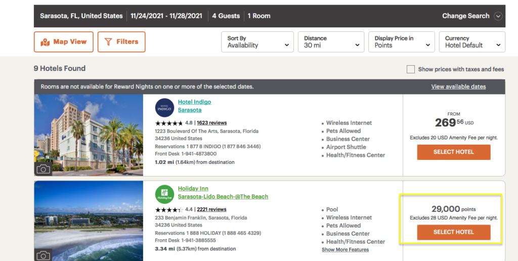 a screenshot of a hotel