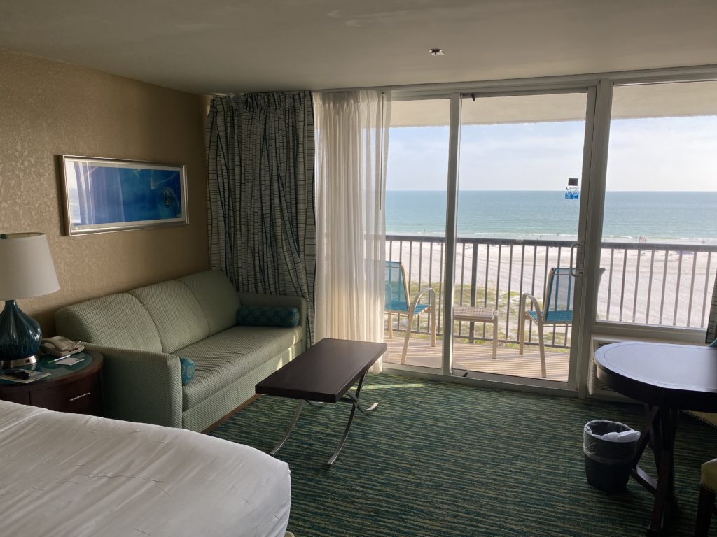 a room with a couch and a table