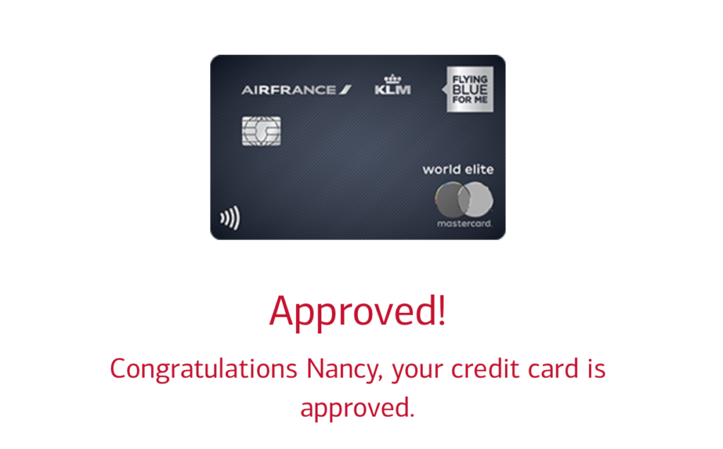 a credit card with text above