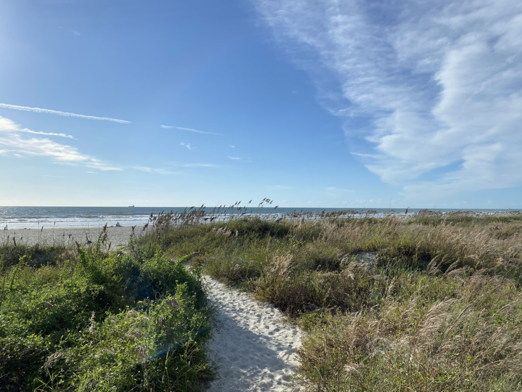 a path leading to a beach