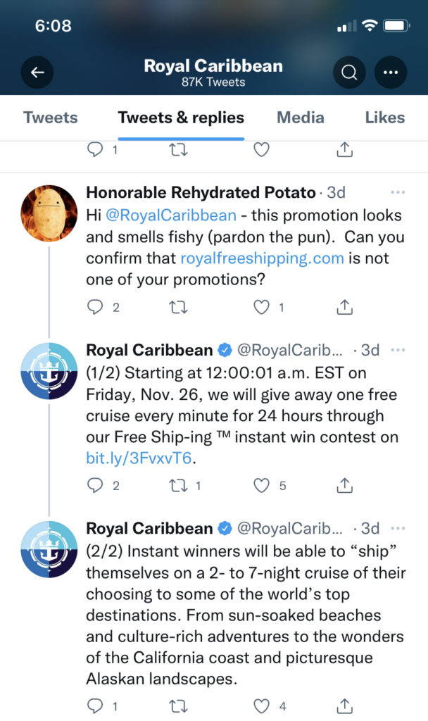 screens screenshot of a social media post