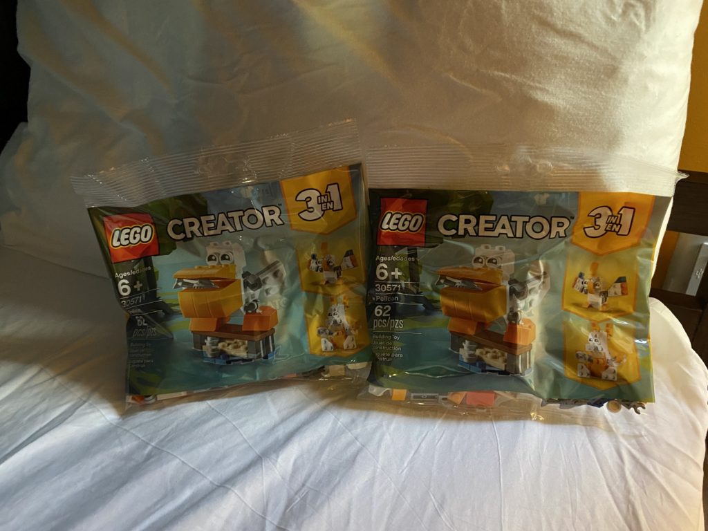 two bags of lego toys